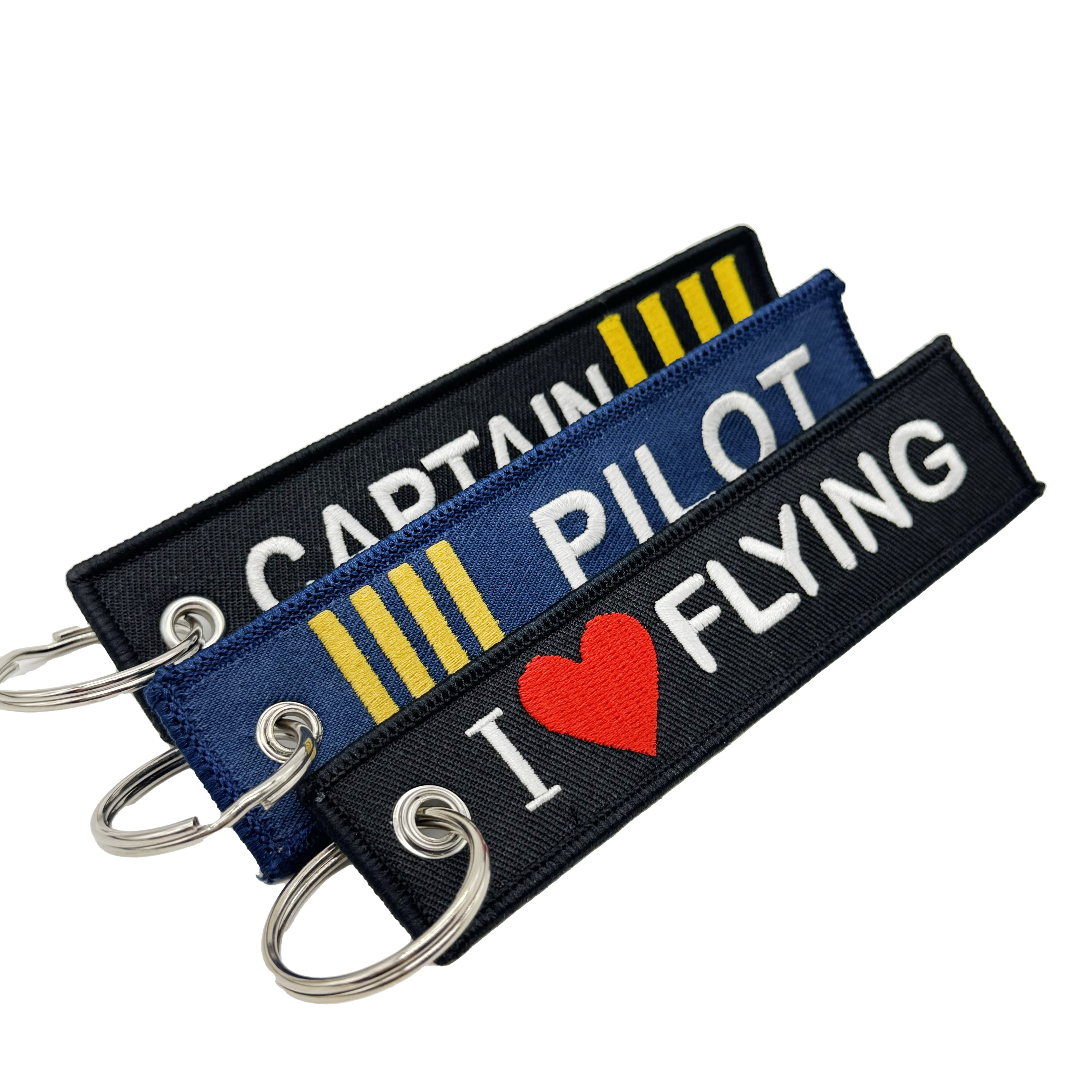 MoMotorcycle Custom Logo Embroidery Keychain Woven Keyring Home Decoration Accessories Bike & Car Key Tag