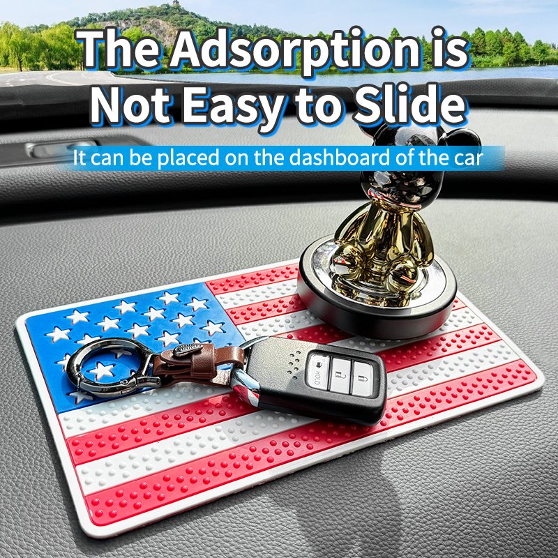 Customized Flag USA UK Car Dashboard Anti-Slip PVC Pad Universal Non-Slip Dashboard Mat for Phones Sunglasses Keys