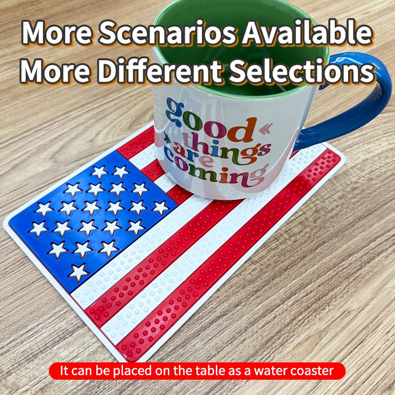 Customized Flag USA UK Car Dashboard Anti-Slip PVC Pad Universal Non-Slip Dashboard Mat for Phones Sunglasses Keys