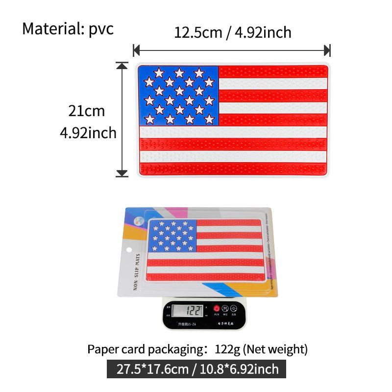 Customized Flag USA UK Car Dashboard Anti-Slip PVC Pad Universal Non-Slip Dashboard Mat for Phones Sunglasses Keys