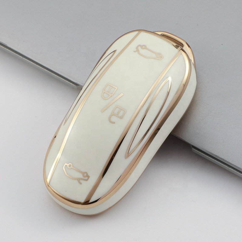 Car Accessories Key Fob Cover Full Protection Car Key Case Shell Remote Key Fob Shell For Tesla Model 3 Y S X