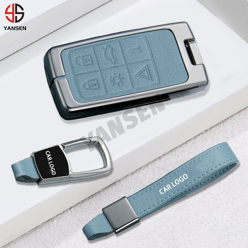 Leather Car Key Case Cover for Volvo S60 V60 XC60 S70 V70 XC70 S80 XC90 Auto Key Fob Shell Car Styling Keychain Accessory