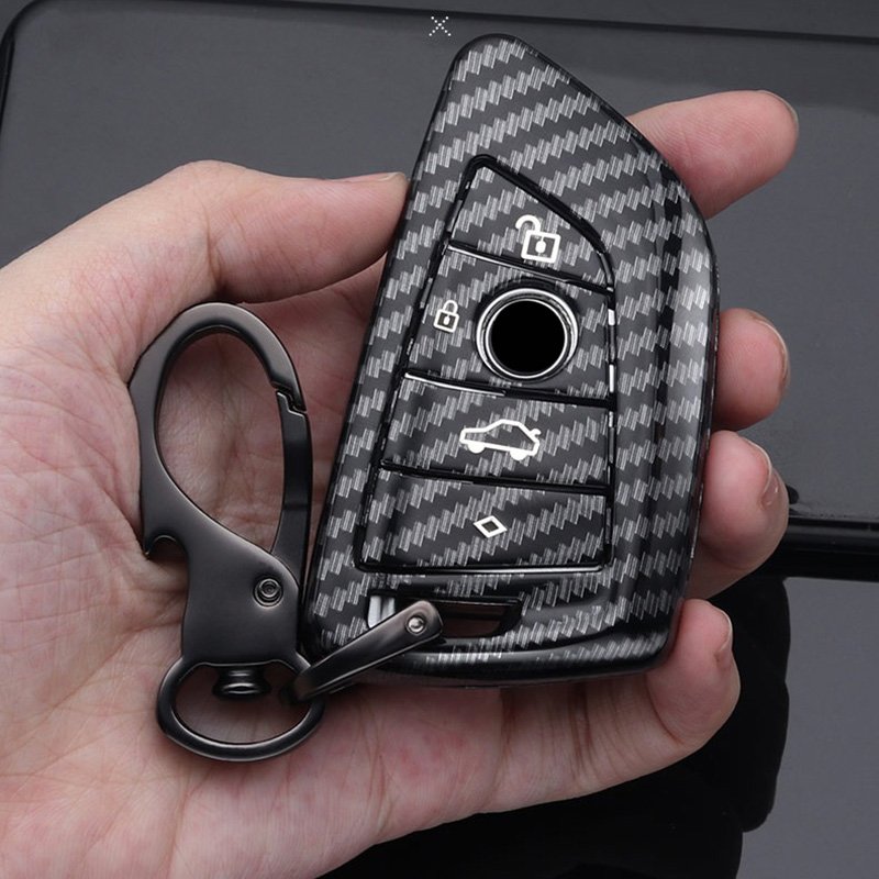 Carbon Fiber ABS Car Key Case Cover Shell for BMW X1 X3 X4 X5 F15 X6 F16 G30 7 Series G11 F48 F39 520 525 f30 118i 218i 320i