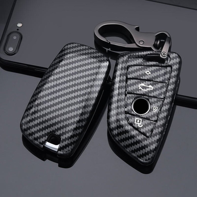 Carbon Fiber ABS Car Key Case Cover Shell for BMW X1 X3 X4 X5 F15 X6 F16 G30 7 Series G11 F48 F39 520 525 f30 118i 218i 320i