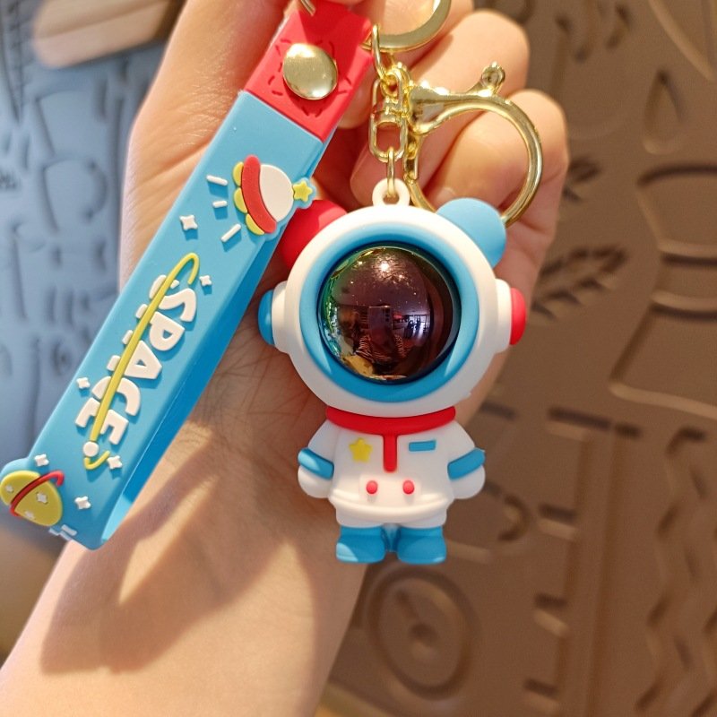 Little Bear Astronaut Cartoon Keychain Cute Book Bag Pendant Car Keychain Accessories Couple Gift