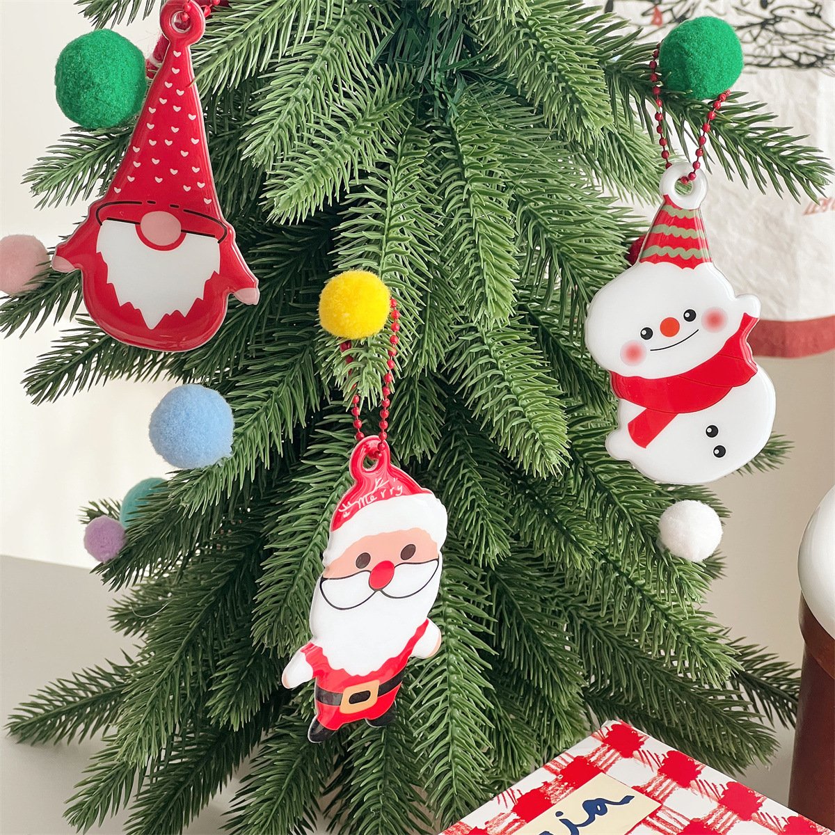 Factory PVC Keychains Christmas Decor Gifts Festive Key Ring Accessories Car Decoration Home Presents Key Holder