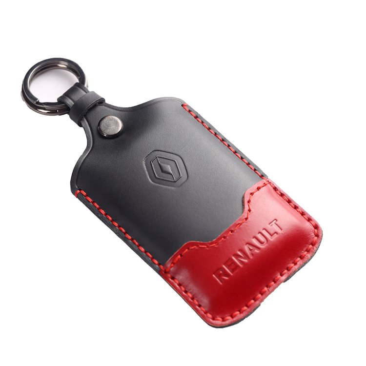 Wholesale Hot Sale Genuine Crazy Horse Leather Car Key Case Cover for Renault Koleos Kadjar 2016-2019 4 Button Auto Accessories