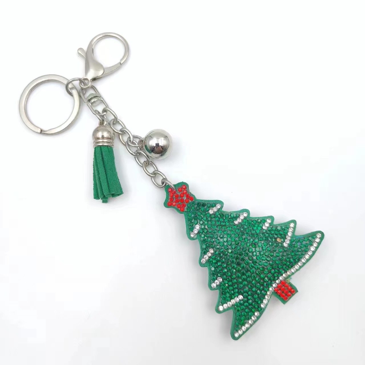 Popular Cartoon Keychain Full Diamond Holiday Accessories Festive Gift Christmas Decorations