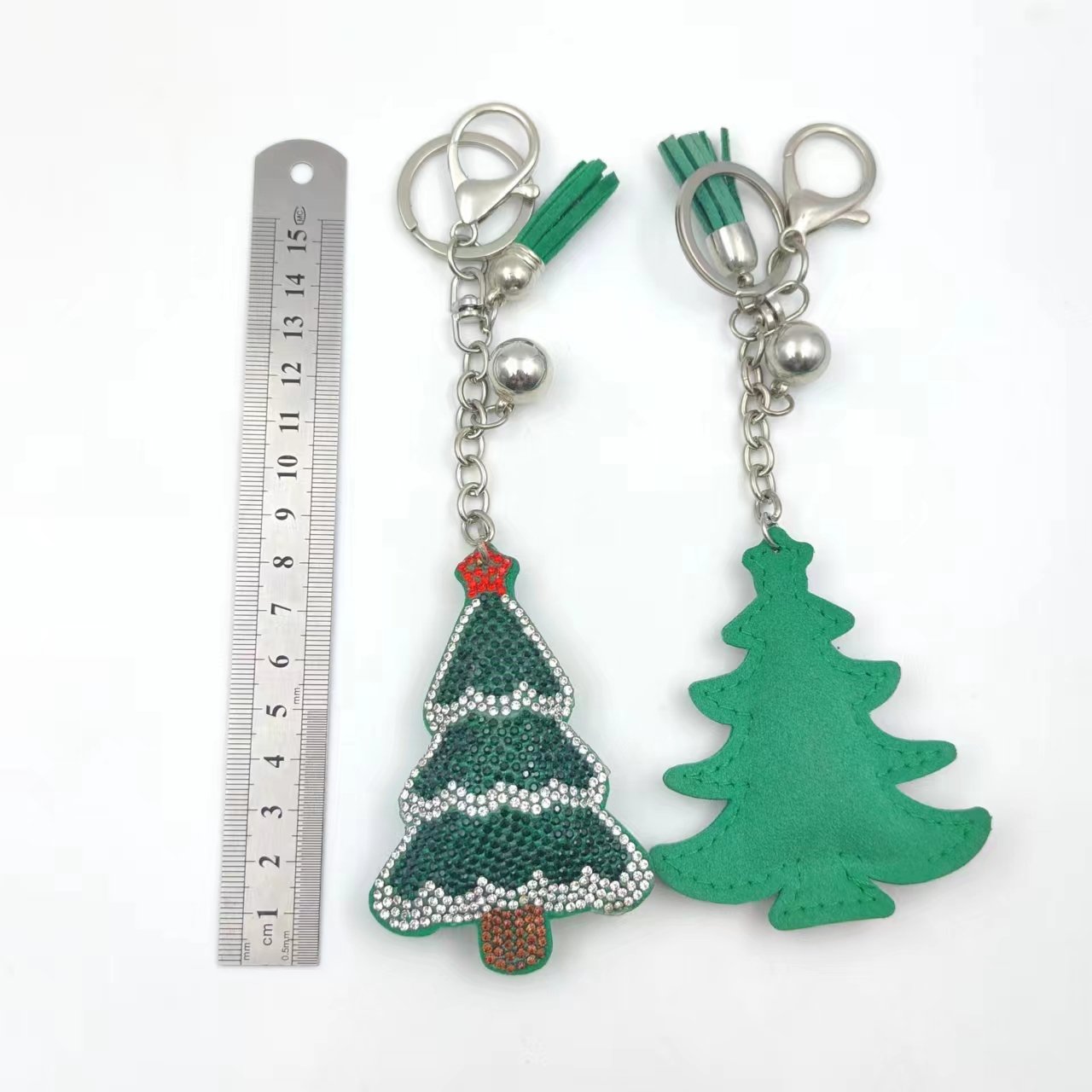 Popular Cartoon Keychain Full Diamond Holiday Accessories Festive Gift Christmas Decorations