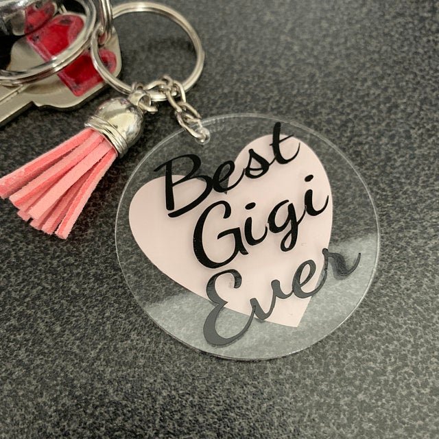Plastic Key Chain Custom Wholesale Cartoon Blank Clear Acrylic Keychains Car Accessory Blank Acrylic Keychain Daisy with Tassels