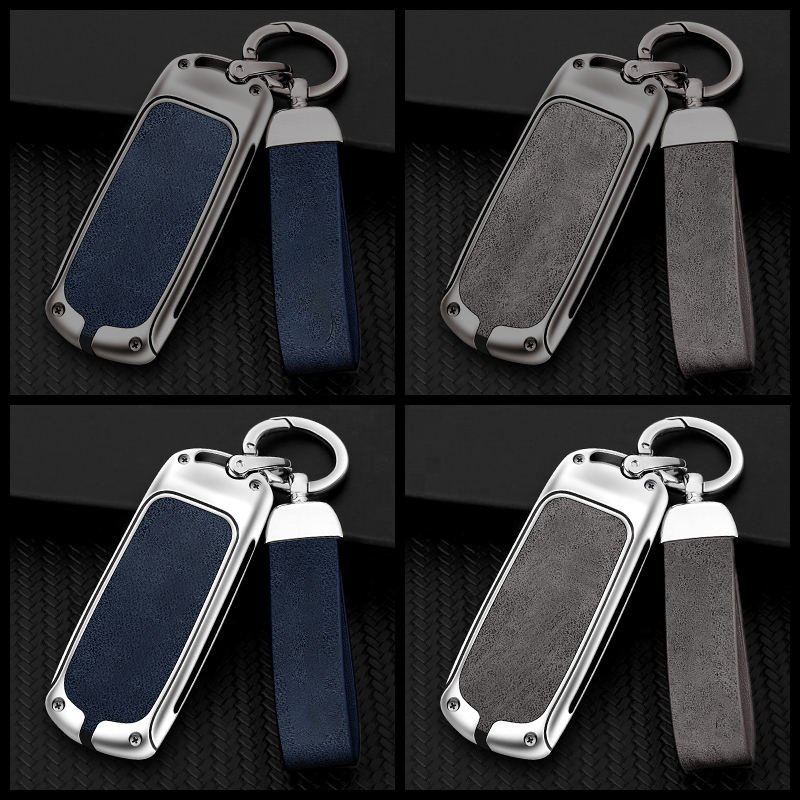 Metal Leather Car Logo Key Case Cover For Mazda 2 3 5 6 Demio Cx-3 Cx-4 Cx-5 Cx-7 Cx-9 Mx-5 Atenza Axela Keychain Accessories