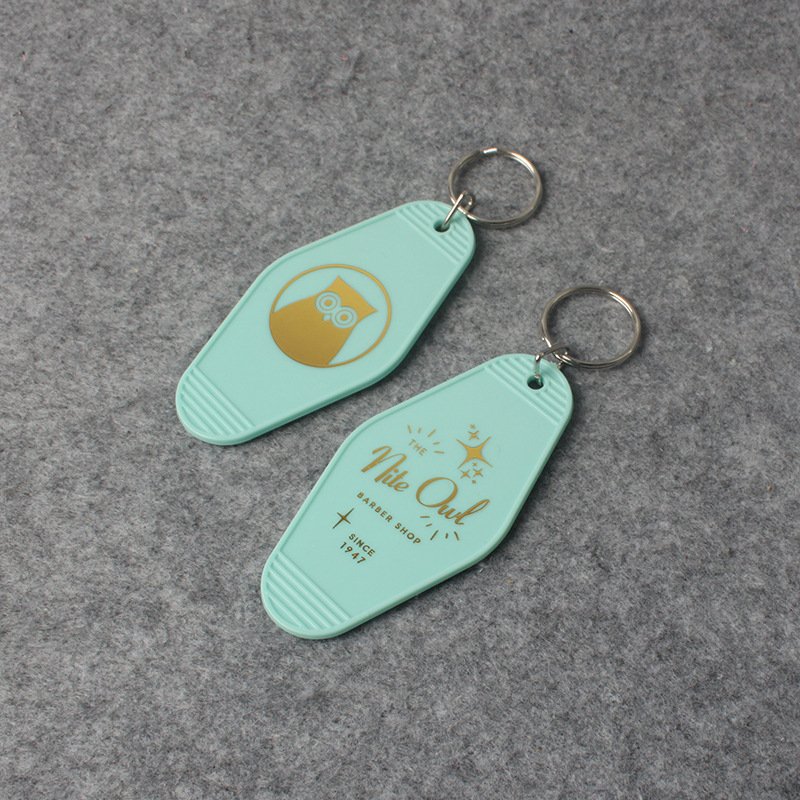 Wholesale keychain Custom Logo Printing Plastic Gold Motel Key chain Hot Sale Motel Key Chain Blank For Promotion Gift
