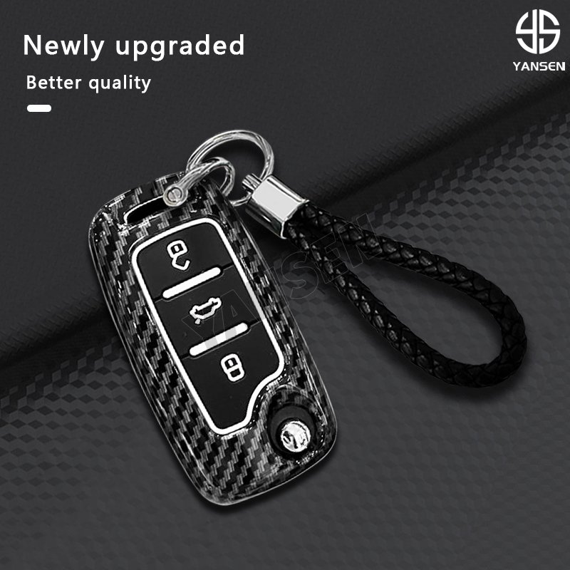 ABS Carbon fiber Remote Car Key For Volkswagen VW Golf 3 Mk6 Passat B5 Golf 8 MK8 For Skoda Octavia For Seat