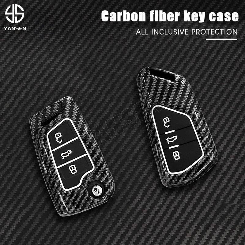 ABS Carbon fiber Remote Car Key For Volkswagen VW Golf 3 Mk6 Passat B5 Golf 8 MK8 For Skoda Octavia For Seat