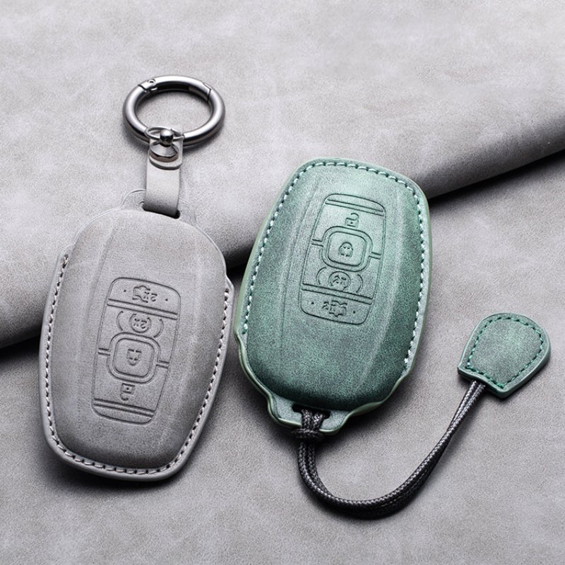 Leather Car Smart Key Case Protector Cover Shell Fob Holder For Lincoln Continental MKC MKZ Navigator 2017-2019 Key Accessories