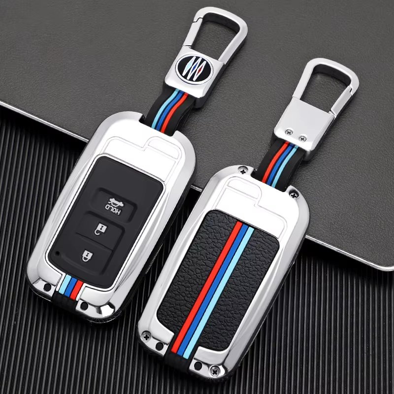 Zinc Alloy Hard Metal Car Key Cover Case Car Remote Key Fob Smart Key Shell Holder Fit for Toyota Car Key Accessories