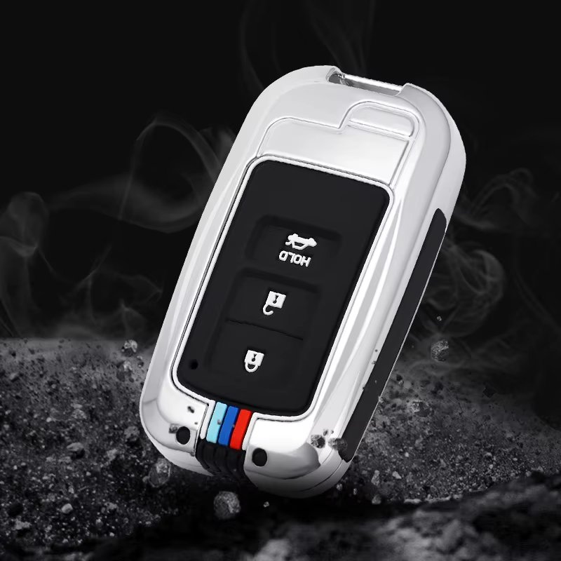 Zinc Alloy Hard Metal Car Key Cover Case Car Remote Key Fob Smart Key Shell Holder Fit for Toyota Car Key Accessories