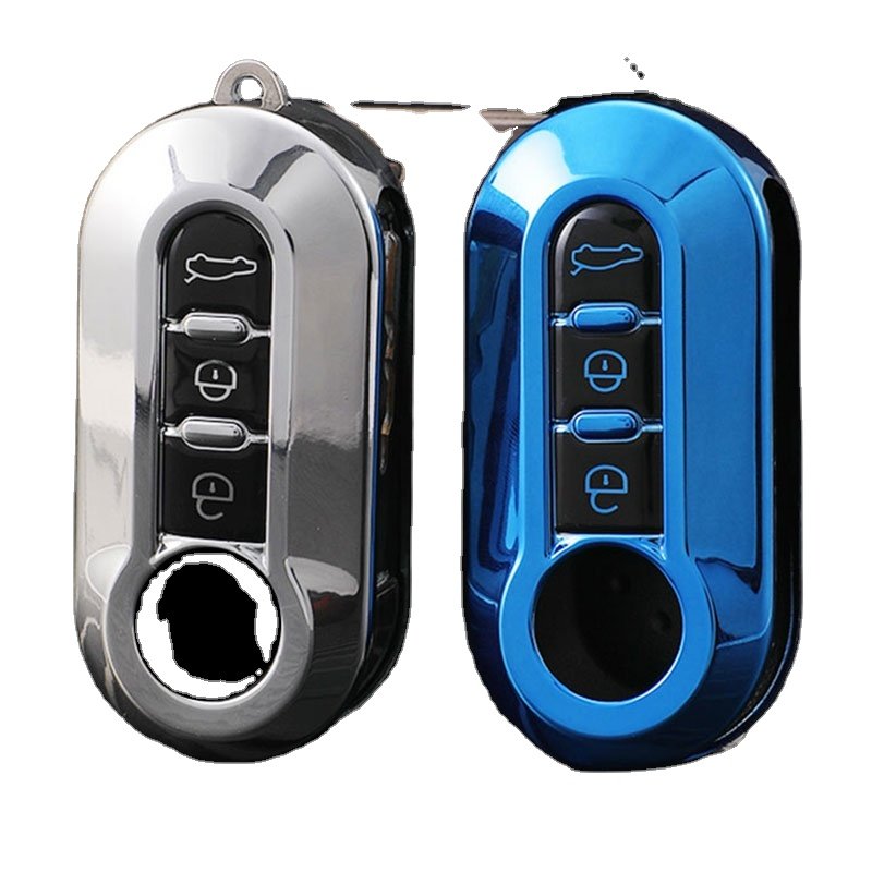 3Buttons TPU Car Flip Key Case Cover for Fiat Ducato 500 500L Panda Grande Punto Lancia Musa Auto Fob Accessories