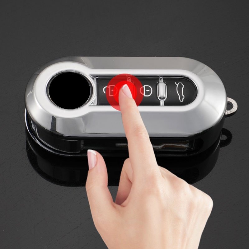 3Buttons TPU Car Flip Key Case Cover for Fiat Ducato 500 500L Panda Grande Punto Lancia Musa Auto Fob Accessories