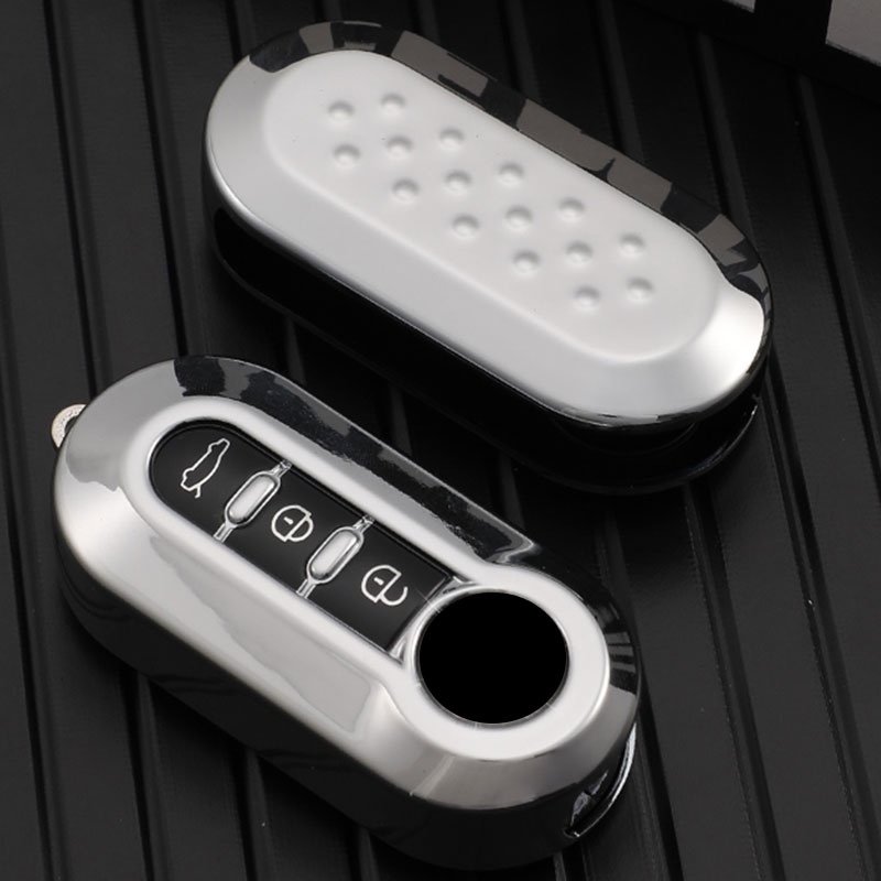 3Buttons TPU Car Flip Key Case Cover for Fiat Ducato 500 500L Panda Grande Punto Lancia Musa Auto Fob Accessories