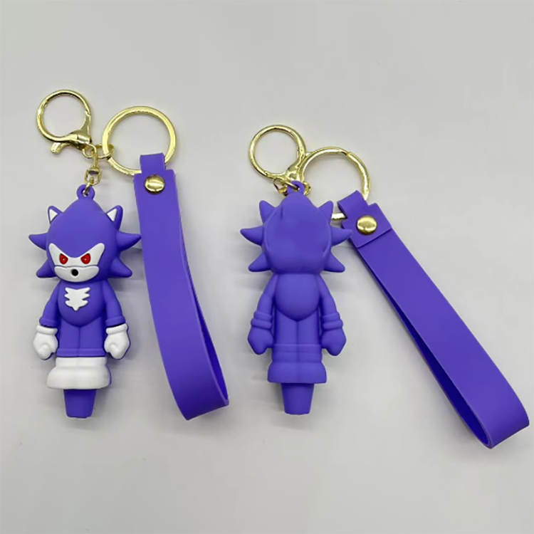 Wholesale Multifunction Anime 3D Silicone Keychain Cute Cartoon Pendant for Men Bags and Car Keys Decorations