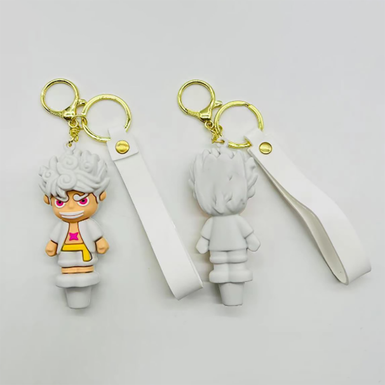 Wholesale Multifunction Anime 3D Silicone Keychain Cute Cartoon Pendant for Men Bags and Car Keys Decorations