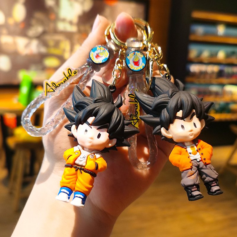 Woven Monkey King Cartoon Animation Doll Dragon Ball Keychain Car Pendant Keychain Gift