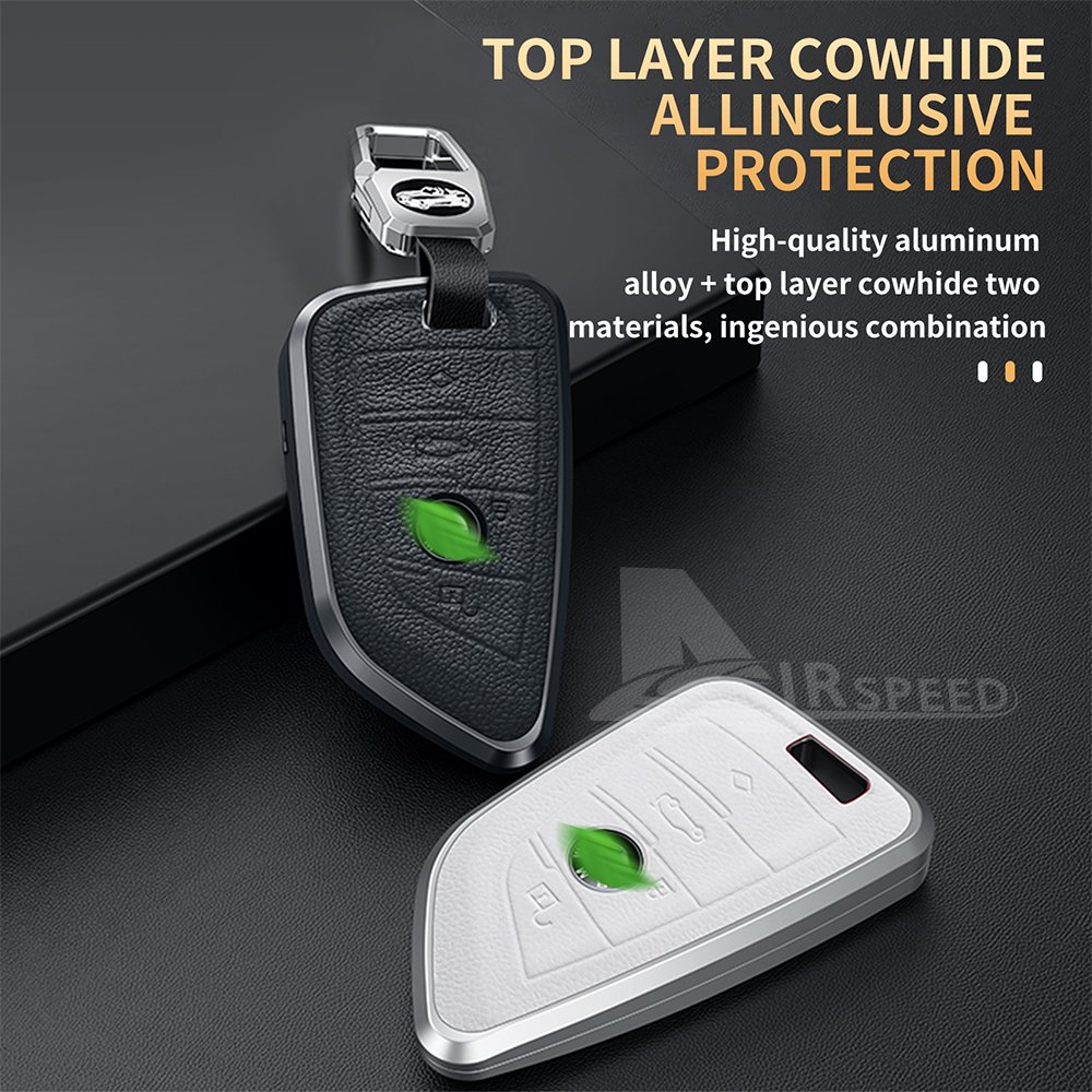 Customised Colours Smart Key Case for BMW X3 X5 E60 E90 G30 New Design Alloy Leather Car Key Cover Accessories Protection
