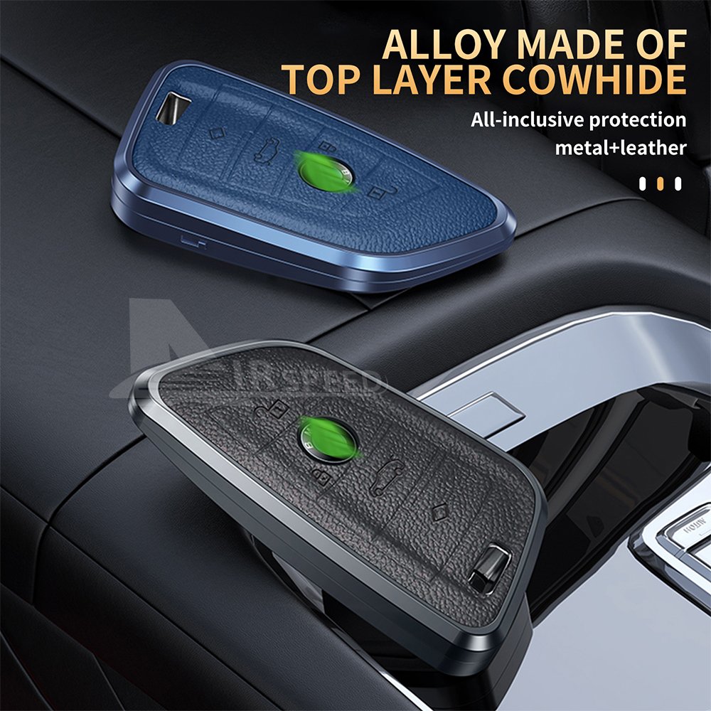 Customised Colours Smart Key Case for BMW X3 X5 E60 E90 G30 New Design Alloy Leather Car Key Cover Accessories Protection