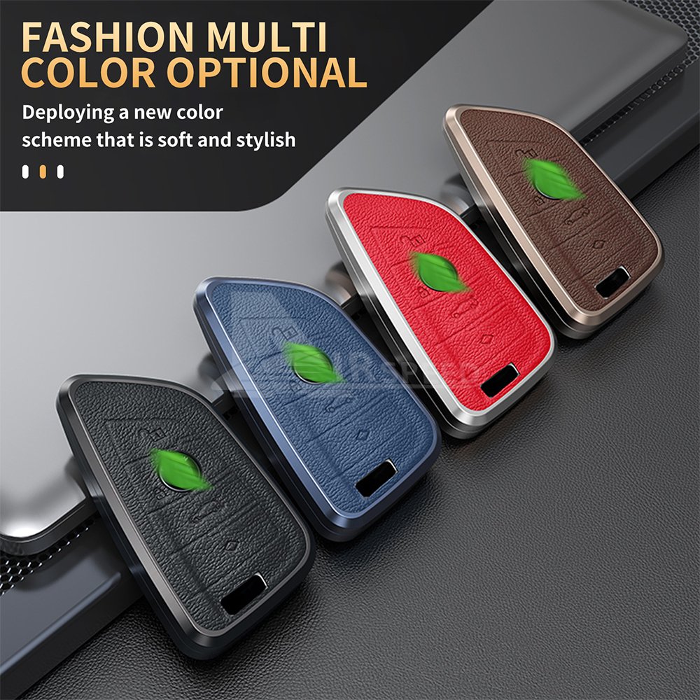 Customised Colours Smart Key Case for BMW X3 X5 E60 E90 G30 New Design Alloy Leather Car Key Cover Accessories Protection