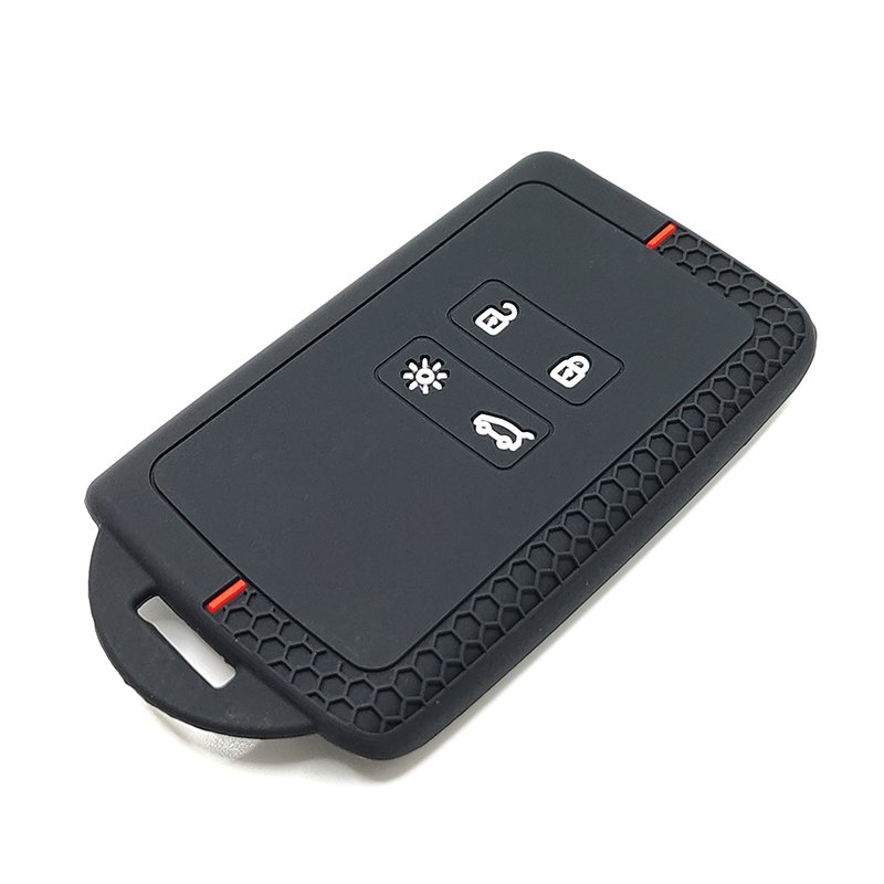 Silicone Cover Protector Case Holder Skin Jacket Compatible with RENAULT 4 Button Smart Remote Key Fob