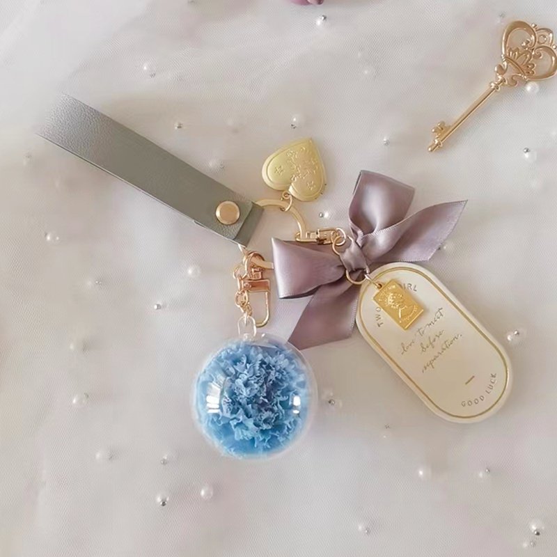 Creative design hot sell save rose gift eternal cute car keychain