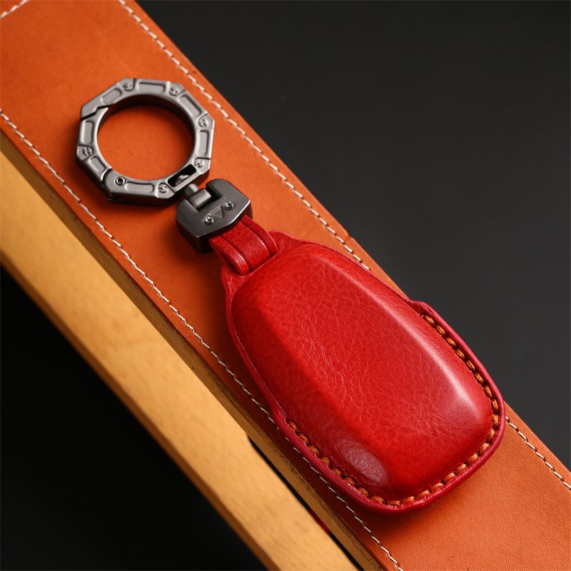 Leather Car Key Case Cover for subaru Forester Impreza Outback Legacy STI WRX BRZ Crosstrek Ascent Solterra Car key Shell