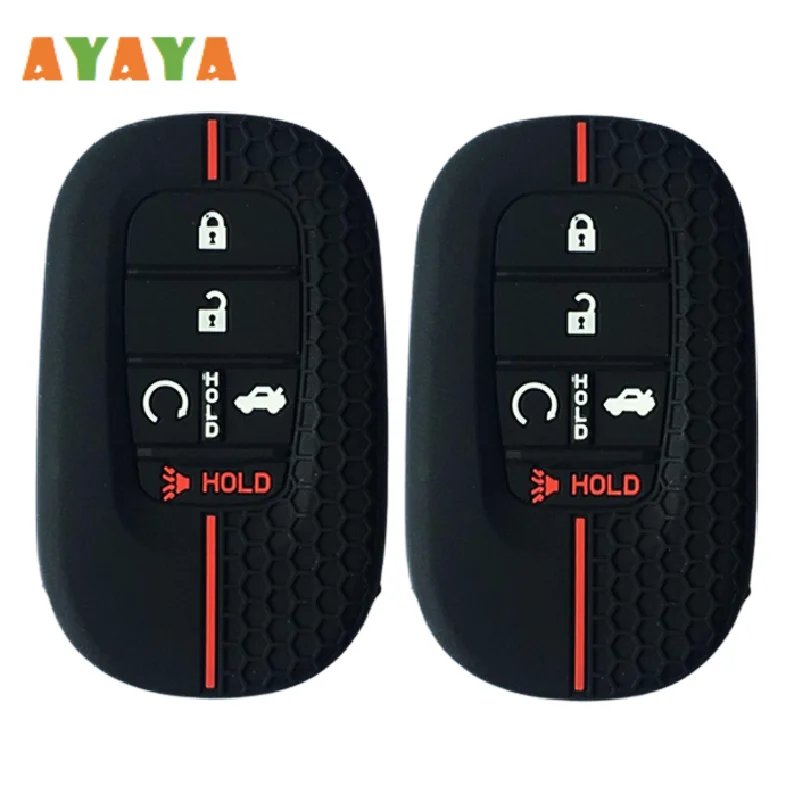 Silicone Car Key Case Cover Shell For HONDA CIVIC 11th Gen VE-1 Accord 2021 2022 Case Key Protection Set Keychain Accessories