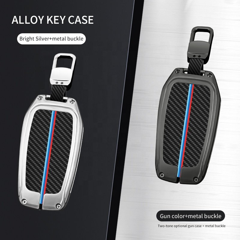 Car Zinc Alloy Key case For toyota Zinc Alloy Leather Remote Car Key Case Cover Quality Wholesale Car Cover Key