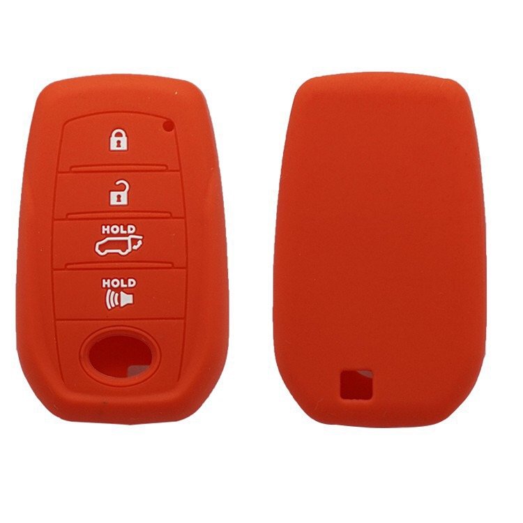 For Toyota Customizable 4 Btns Zinc Alloy Silicone Case Car Key Fob Cover