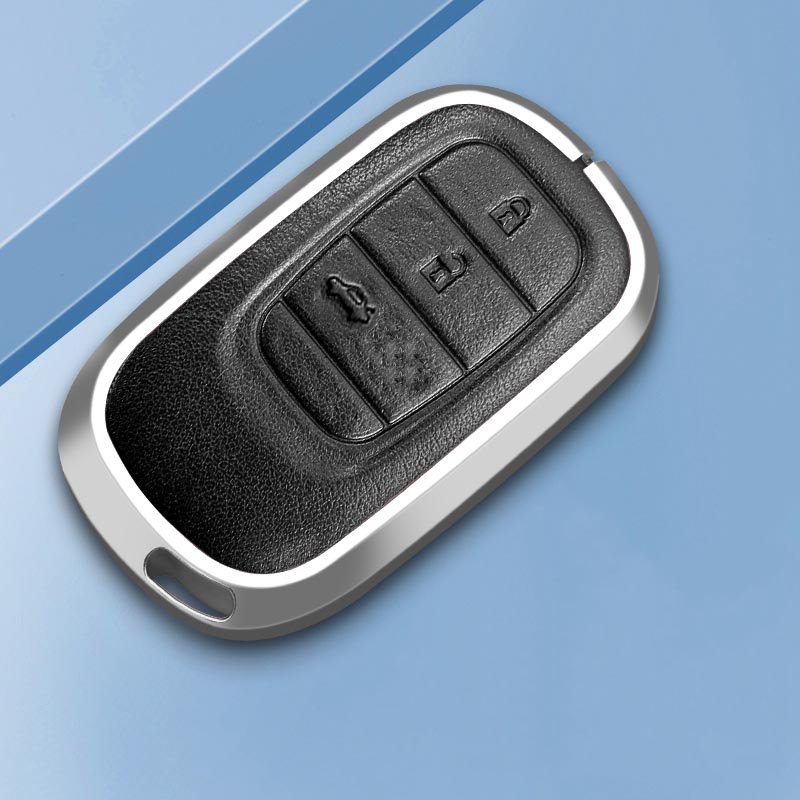 leather aluminum alloy car key case cover Car Accessories Aluminum Alloy Leather Key Holder case For HONDA