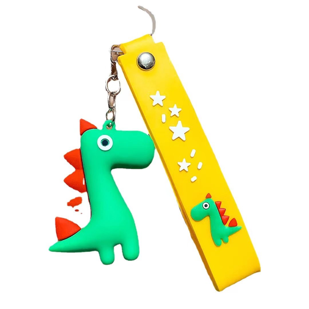 Cartoon Little Dinosaur Kawaii Keychains Pendant Bag Accessories Animal Doll Resin Key Chain Pendant Gift Keychain