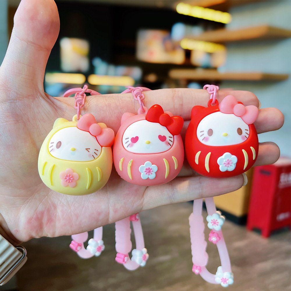 Cartoon Sakura KT Cat Keychain Pendant Creative Doll Bag Accessories Car Hanging Accessories Couple Small Gifts Wholesale