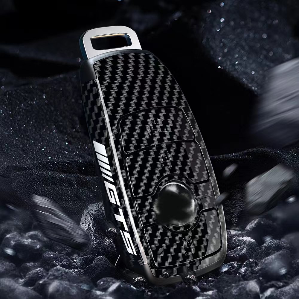 Top sale zinc alloy smart control car key cover 4 button with belt keychain car key case for Mercedes Benz Class A/C/E
