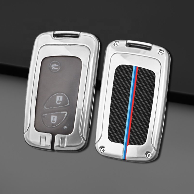 High Quality Customized Metal Car Key Covers With Keychains Carbon Fiber Key Covers