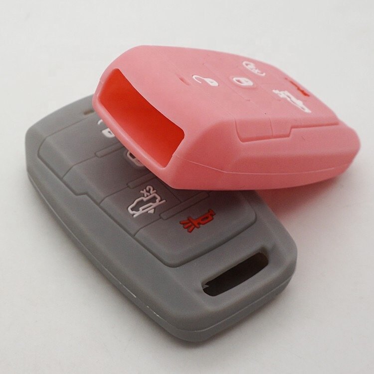 Silicone Car Key Case For Dodge Dart Key Cover For JEEP Grand Cherokee JCUV Journey Chrysler 300C Fiat Remote Shell
