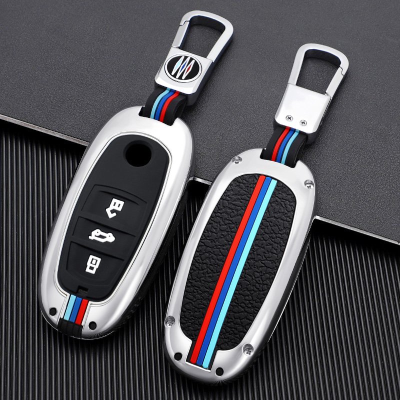 Alloy Car Key Cover Case Shell Fob Holder Keychain For VW Volkswagen Touareg 2017 2018 2019 2020 2021 Protector Accessories