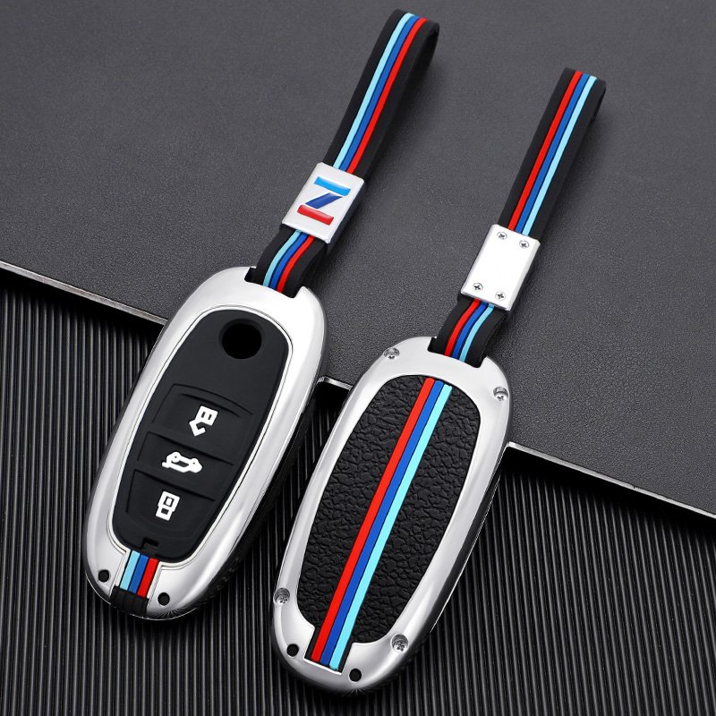 Alloy Car Key Cover Case Shell Fob Holder Keychain For VW Volkswagen Touareg 2017 2018 2019 2020 2021 Protector Accessories