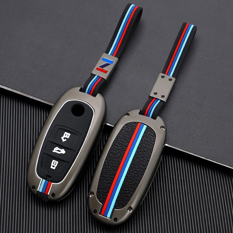 Alloy Car Key Cover Case Shell Fob Holder Keychain For VW Volkswagen Touareg 2017 2018 2019 2020 2021 Protector Accessories