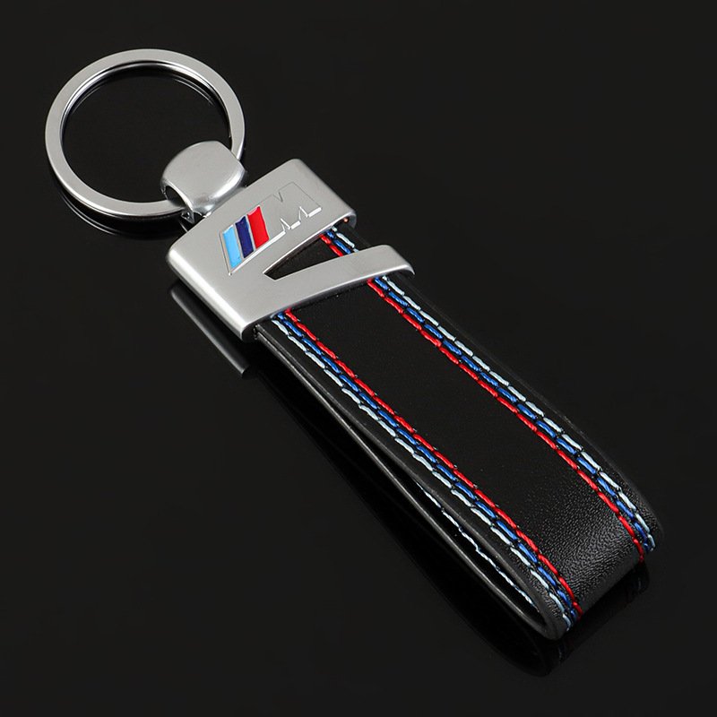 car accessories wholesale Luxury Car Brand Key chains Leather Key Ring Car Logo for volkswagen mercedes AMG M audi Sline