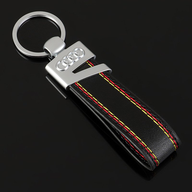 car accessories wholesale Luxury Car Brand Key chains Leather Key Ring Car Logo for volkswagen mercedes AMG M audi Sline