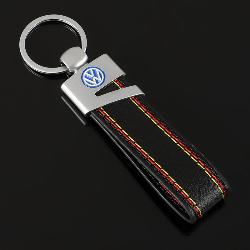 car accessories wholesale Luxury Car Brand Key chains Leather Key Ring Car Logo for volkswagen mercedes AMG M audi Sline