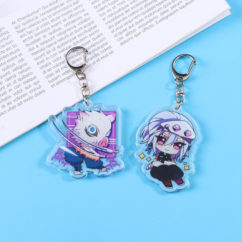 Anime Cartoon Character Keyring Student Schoolbag Accessories Pendant Acrylic Keychain Gift Custom Key Chain Charm