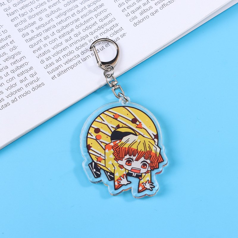 Anime Cartoon Character Keyring Student Schoolbag Accessories Pendant Acrylic Keychain Gift Custom Key Chain Charm